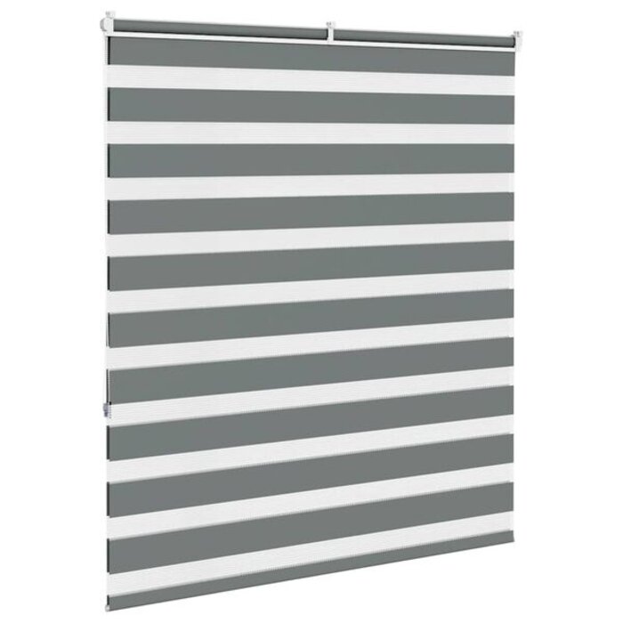 Doppelrollo Zebra-Rollo 135x150 cm Dunkelgrau - 32% Rabatt