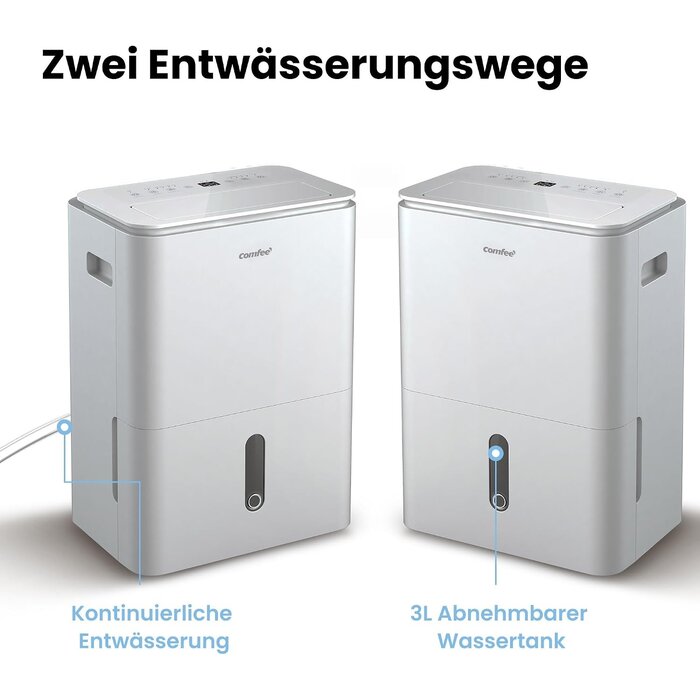Luftentfeuchter 20L/Tag, wit, L - 35% Rabatt