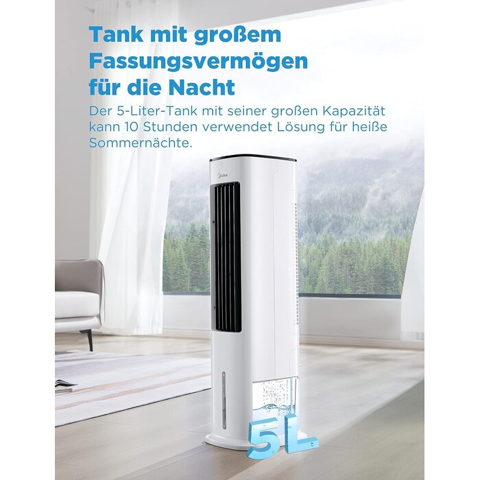 Mobiler 4-in-1 Luftkühler, 5L, Weiß, L - 34% Rabatt