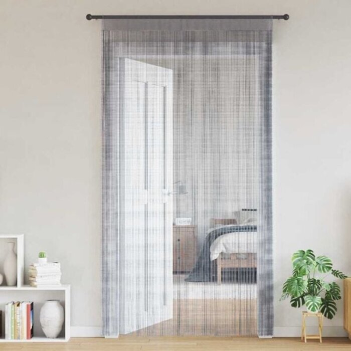 Fadengardinen 2er-Set 140x250 cm Lichtgrau - 30% Rabatt