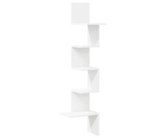 Vidaxl Eckwandregal in Weiß, 32x32x127,5 cm - 38% Rabatt