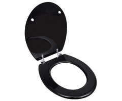 Vidaxl Toilettensitz in Schwarz MDF Universal-Design - 42% Rabatt