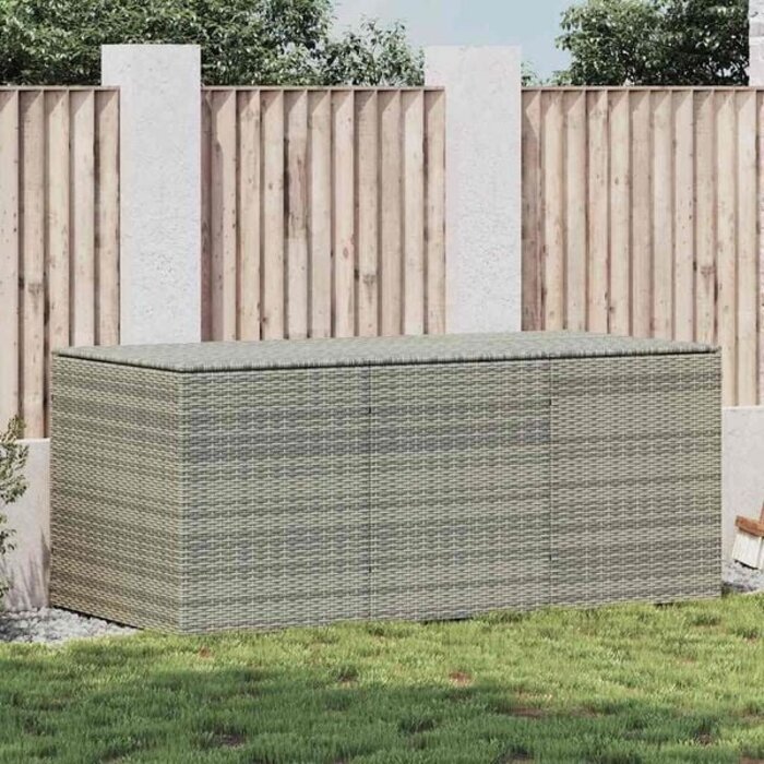 Gartenbox aus Polyrattan 180x90x70 cm Grau - 35% Rabatt