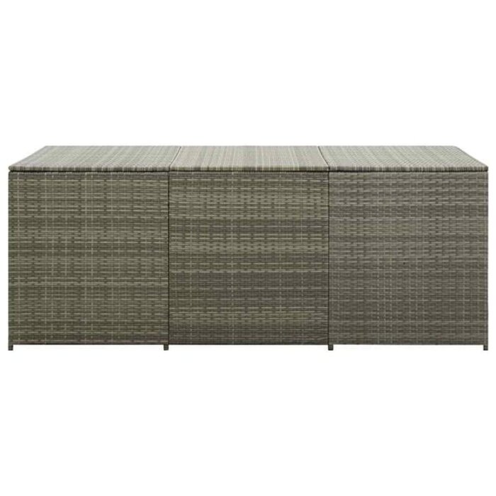 Gartenbox aus Polyrattan 180x90x70 cm Grau - 35% Rabatt