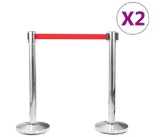 Vidaxl Absperrständer 4er Set, Edelstahl, 93 cm - 47% Rabatt