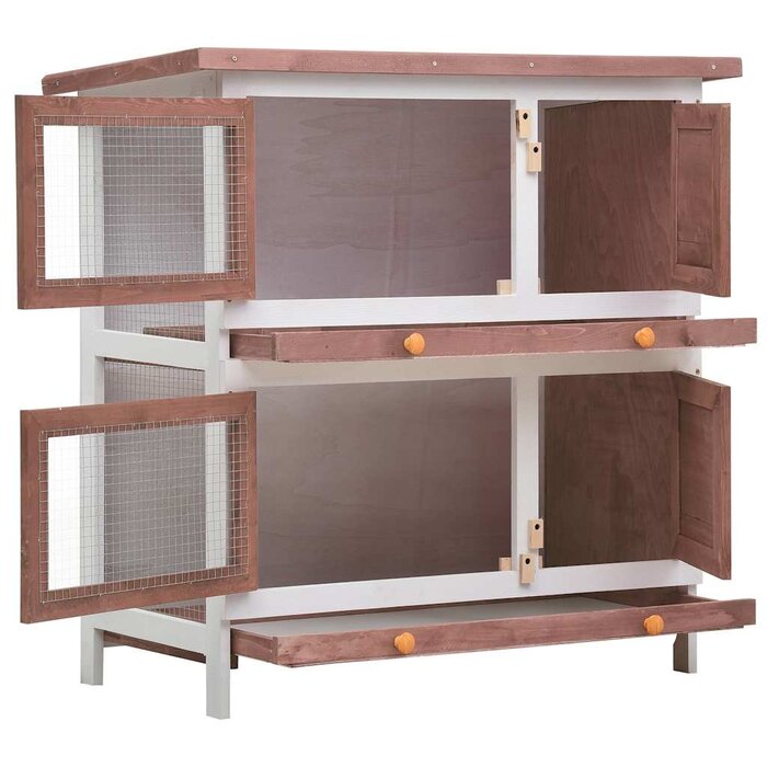 Kaninchenstall mit 2 Ebenen, 90x45x90 cm - 34% Rabatt