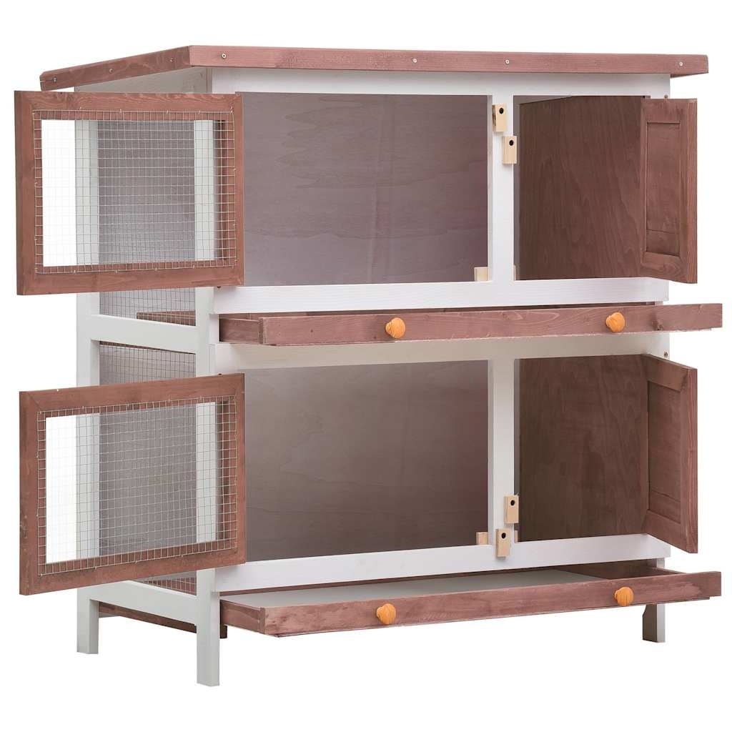 Kaninchenstall mit 2 Ebenen, 90x45x90 cm - 34% Rabatt