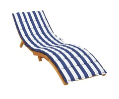 Vidaxl Sonnenliegenauflage 200x50cm Blau-Weiß gestreift - 38% Rabatt