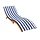 Sonnenliegenauflage gestreift Blau/Weiß 200x50x4cm - 32% Rabatt