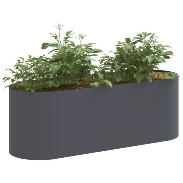 Stahl-Hochbeet 120 x 40 x 40 cm, Anthrazit - 34% Rabatt