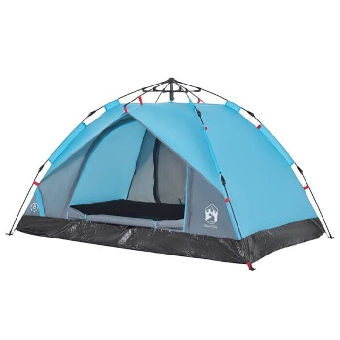 Vidaxl 3-Personen Kuppelzelt Blau - Schnellaufbausystem - 34% Rabatt