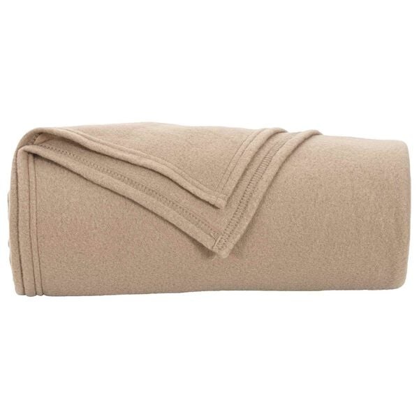 Fleece-Wohndecke 170x130cm in Camel - 30% Rabatt