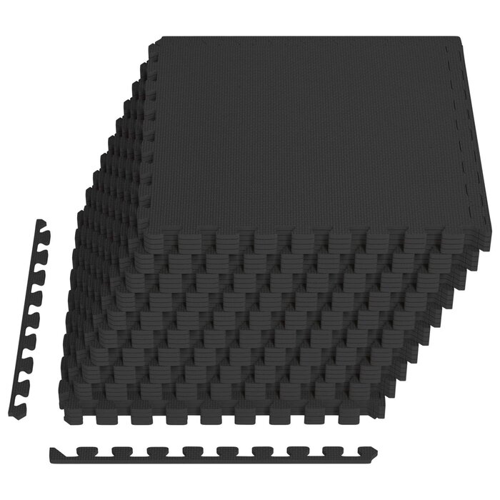 40-tlg. EVA-Bodenmatten-Set 14,4 m² Schwarz - 30% Rabatt