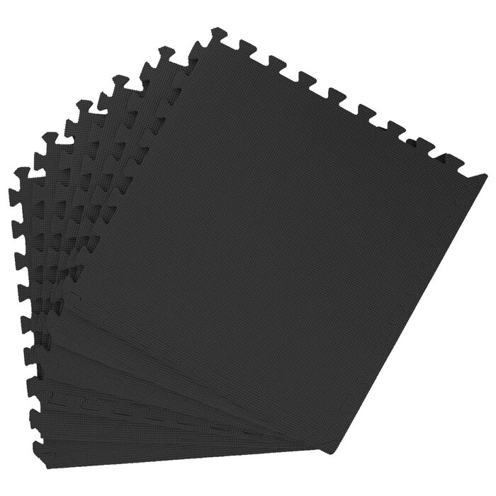 40-tlg. EVA-Bodenmatten-Set 14,4 m² Schwarz - 30% Rabatt