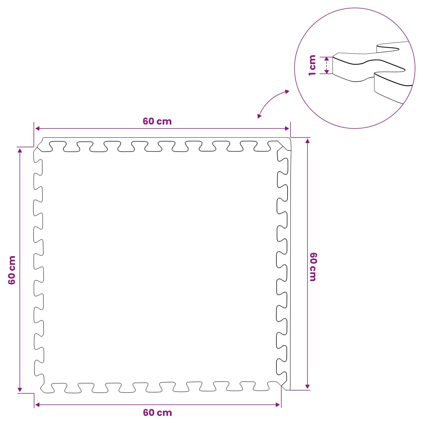 40-tlg. EVA-Bodenmatten-Set 14,4 m² Schwarz - 30% Rabatt