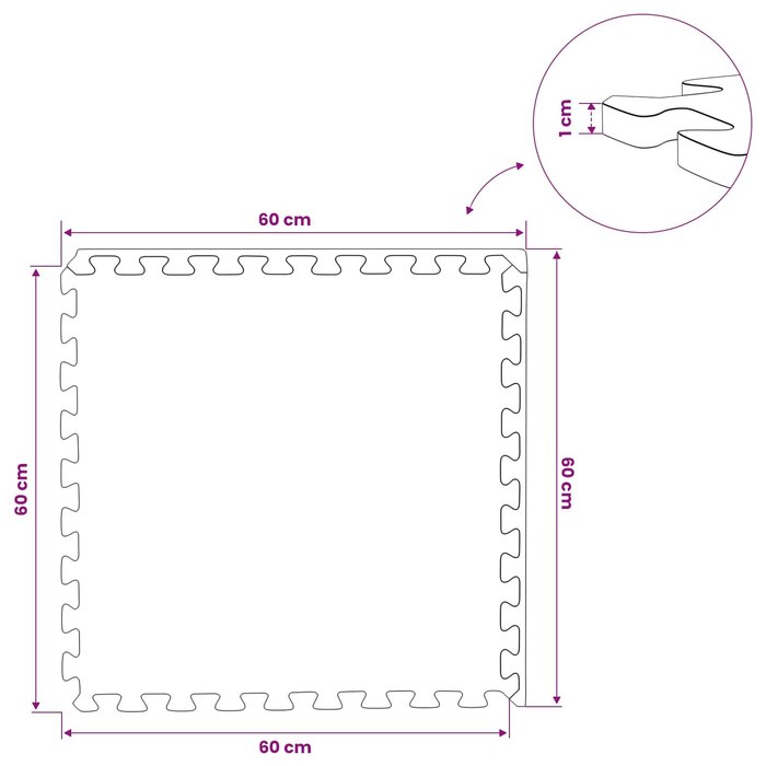 40-tlg. EVA-Bodenmatten-Set 14,4 m² Schwarz - 30% Rabatt