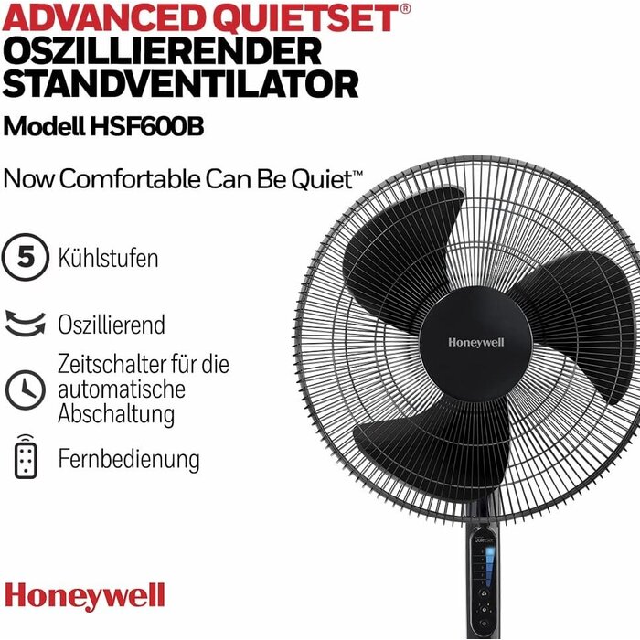 Standventilator, 5 Stufen, Fernbedienung & Oszillation - 34% Rabatt