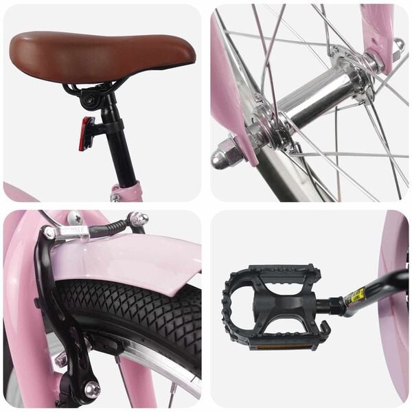 Kinderfahrrad 20 Zoll, Lichtrosa, 6-11 Jahre - 35% Rabatt
