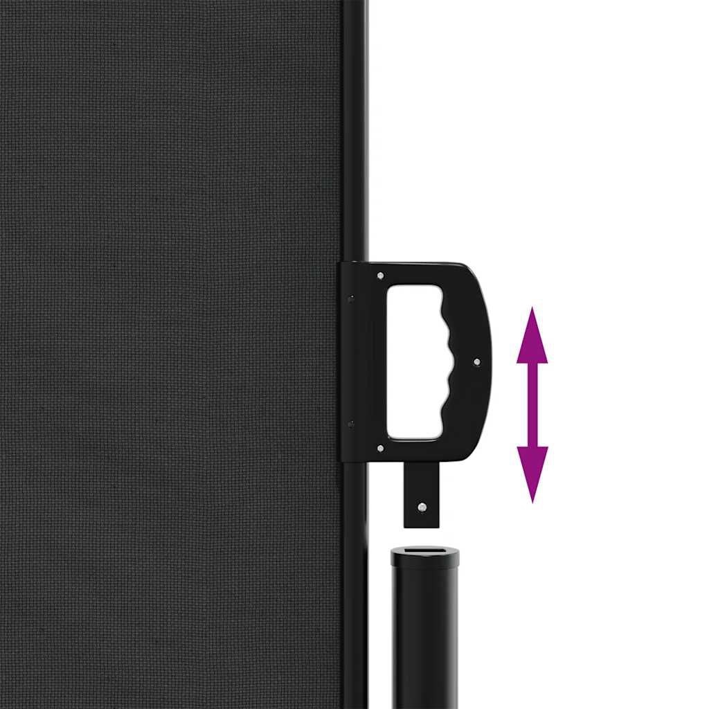 Ausziehbare Seitenmarkise 120x600 cm Schwarz - 34% Rabatt