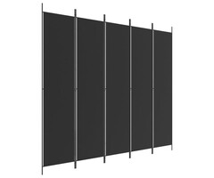 Vidaxl 5-Paneel Raumteiler 250x220 cm Schwarz - 44% Rabatt