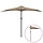 Halb-Balkon-Sonnenschirm 300x155 cm Taupe - 33% Rabatt