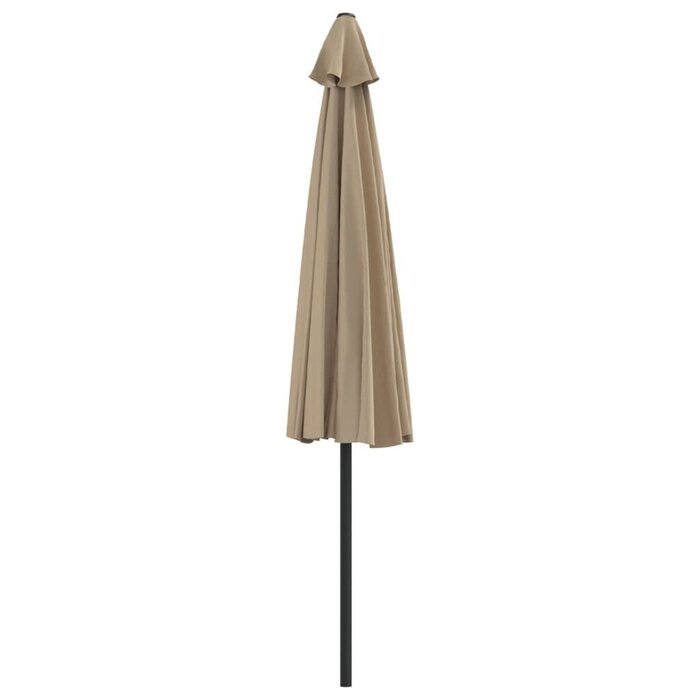 Halb-Balkon-Sonnenschirm 300x155 cm Taupe - 33% Rabatt