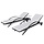 Sonnenliegen-Set mit Tisch Poly-Rattan Schwarz 2er Set - 35% Rabatt