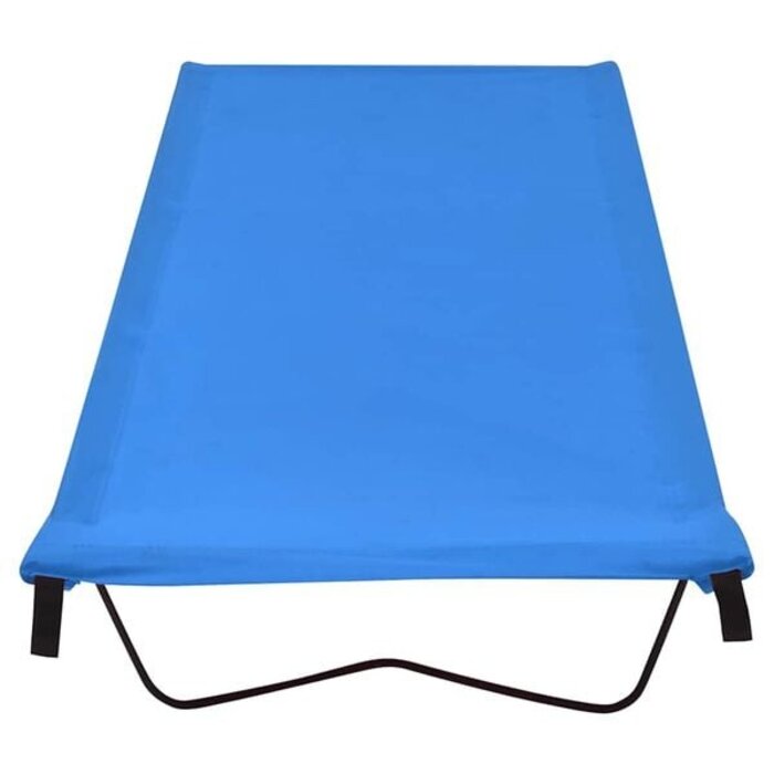 Campingbett 180x60cm, Blau - Stahlgestell - 31% Rabatt