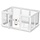 Transparentes Hundegehege, 60 cm hoch, 10-tlg., wit, 30% Rabatt
