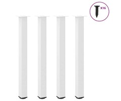 Vidaxl 4er Set Tischbeine 90-92 cm Stahl weiß - 29% Rabatt
