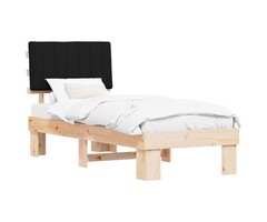 Vidaxl Bettrahmen 80x200cm Kiefer schwarz mit Kopfteil - 46% Rabatt