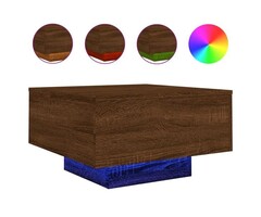 Vidaxl Couchtisch mit LED-Beleuchtung Eichenoptik 55x55 cm - 39% Rabatt