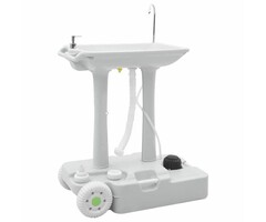 Vidaxl Mobiles Camping-Handwaschbecken, Grau - 41% Rabatt