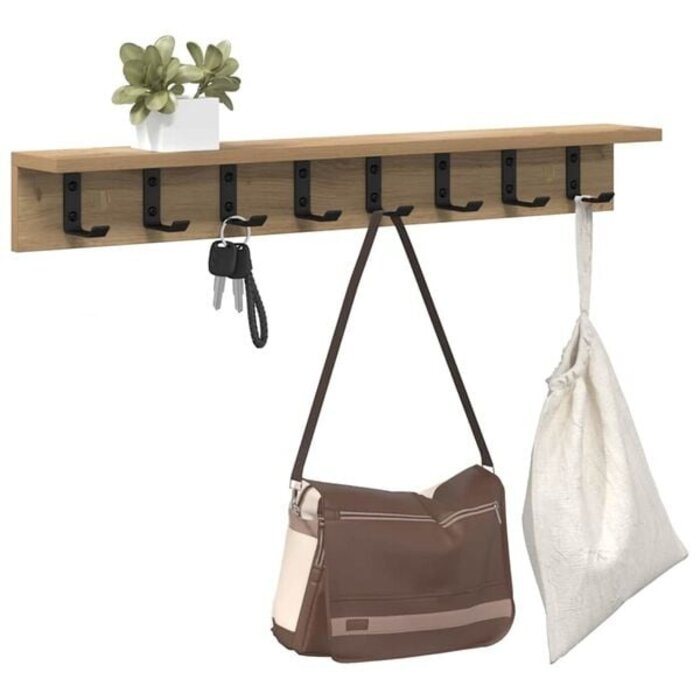 Wandgarderobe mit Ablage, Artisan Eiche Optik, 80 cm - 32% Rabatt