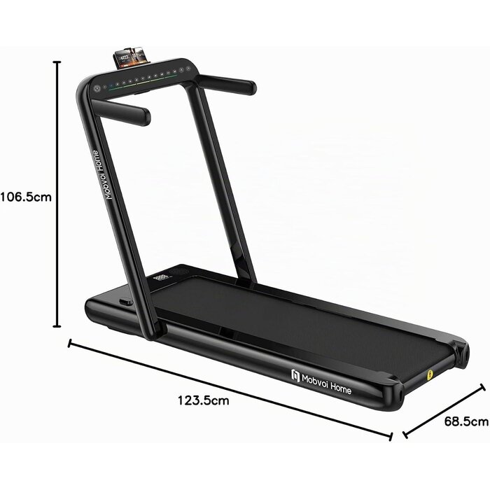 Klappbares Laufband 78x133 cm, Schwarz, 35% Rabatt