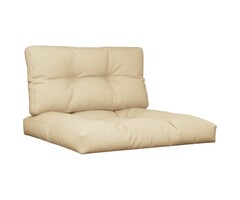 Vidaxl Palettenkissen-Set 2-teilig Beige - 40% Rabatt