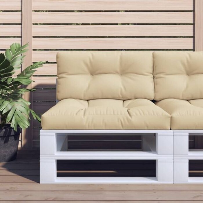 Palettenkissen-Set 2-tlg. Beige - 33% Rabatt