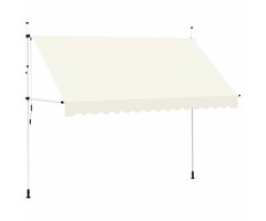 Vidaxl Manuelle Markise 350 cm Creme - Ausziehbare Gelenkarmmarkise - 40% Rabatt