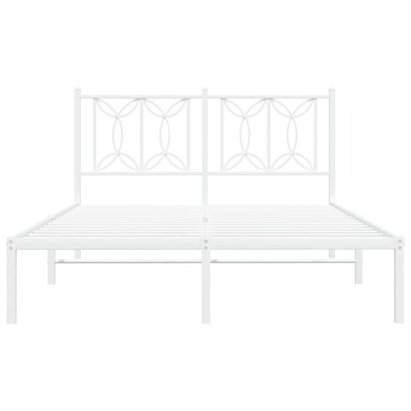 Stahl Bettgestell 140x190 cm - Weiß - 34% Rabatt