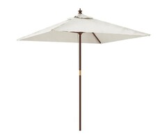 Vidaxl Gartenschirm Holzmast 198x198 cm sandfarben - 40% Rabatt