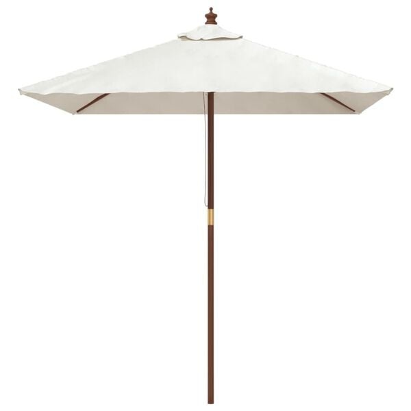 Gartenschirm 198x198 cm Holzmast sandfarben - 34% Rabatt