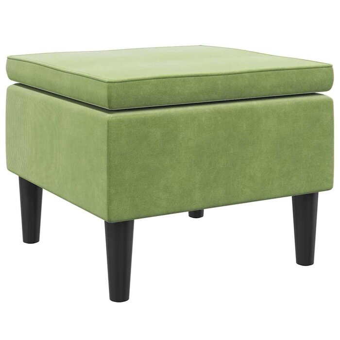 Samthocker in Hellgrün 52x52x42 cm - 34% Rabatt auf Retourenware