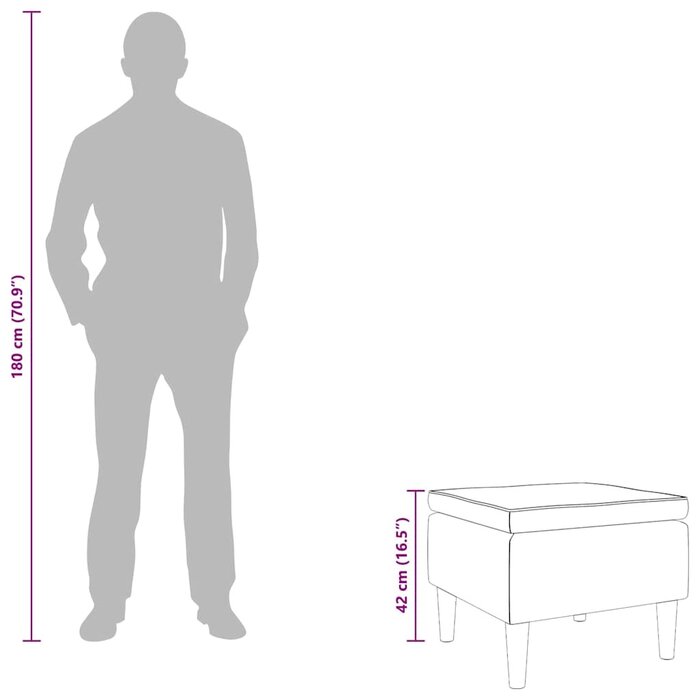 Samthocker in Hellgrün 52x52x42 cm - 34% Rabatt auf Retourenware