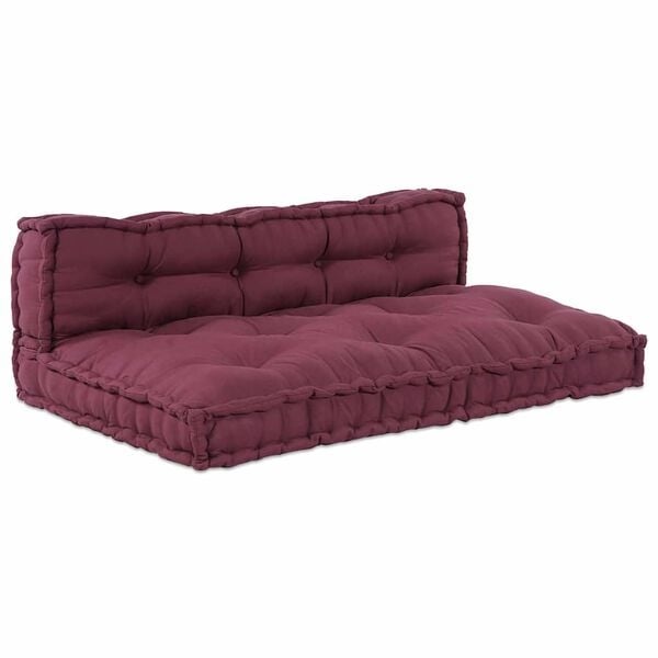 Palettensofa-Kissen 2-tlg. Bordeaux 120x80cm - 35% Rabatt