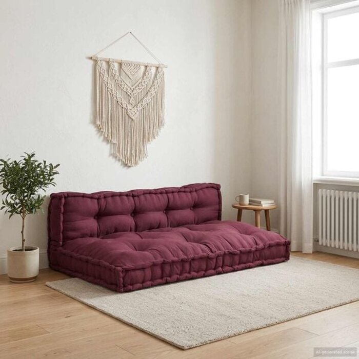 Palettensofa-Kissen 2-tlg. Bordeaux 120x80cm - 35% Rabatt