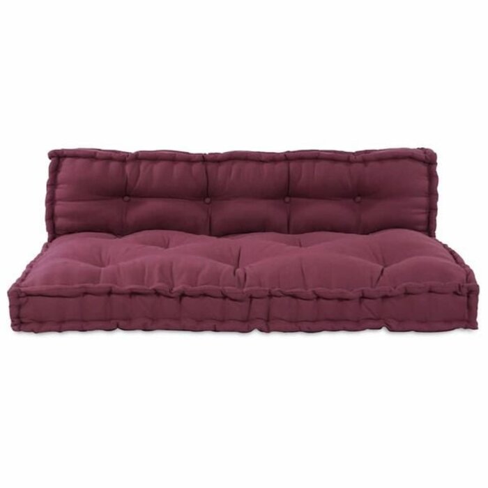 Palettensofa-Kissen 2-tlg. Bordeaux 120x80cm - 35% Rabatt