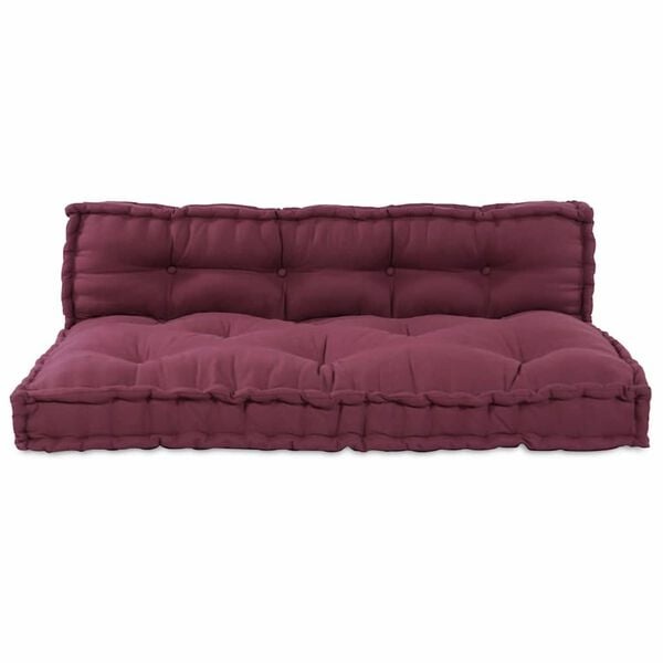 Palettensofa-Kissen 2-tlg. Bordeaux 120x80cm - 35% Rabatt