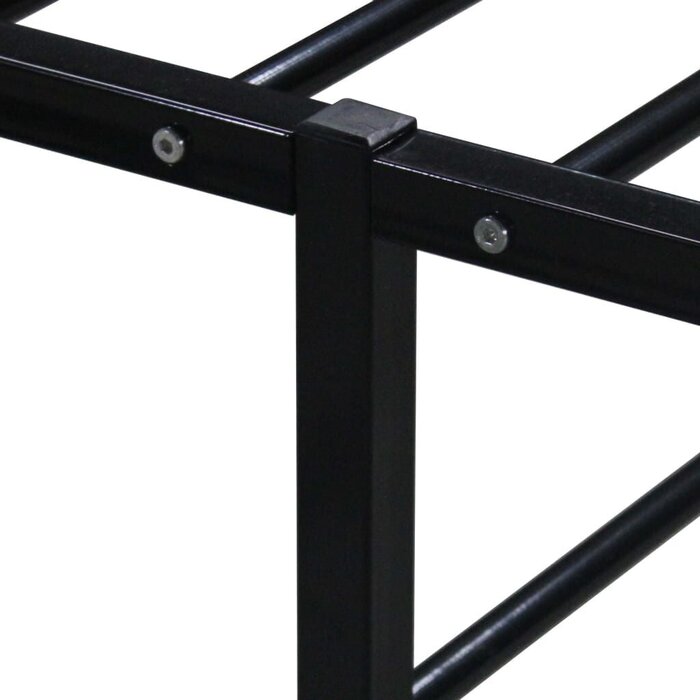Metallbett 120x200 cm Schwarz - Klassisches Design - 30% Rabatt