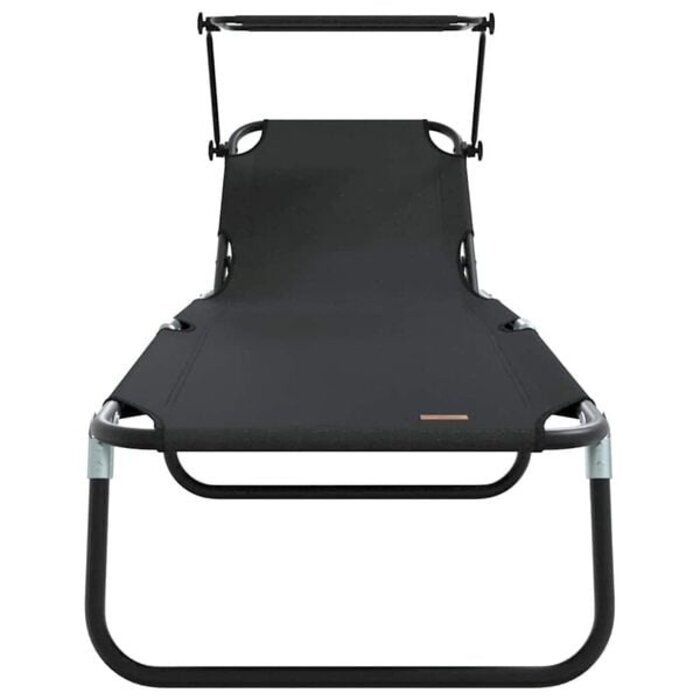 Klappbare Sonnenliege in Schwarz, 190x57cm - 33% Rabatt