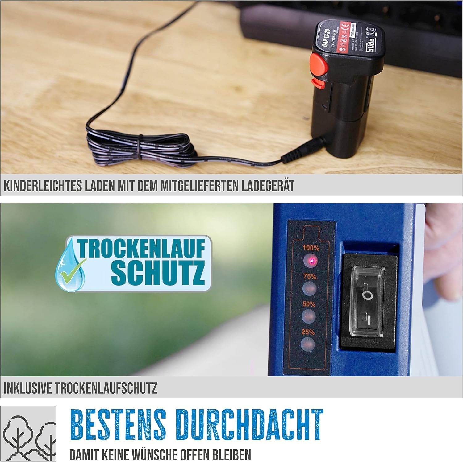 Akku-Regentonnenpumpe 12V 1500 l/h - 33% Rabatt auf ausgepacktes Einzelstück